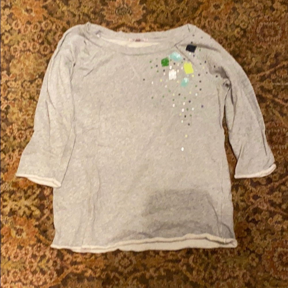 Gap Grey Sweatshirt- sequin detail- Size XS